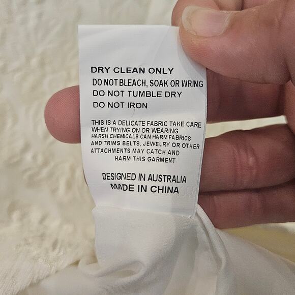 Elliatt Galadriel Jacquard Mini Dress Women’s S White Bridal Shower Engagement - Picture 16 of 16